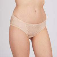 White Angel Veil Medium-Waisted Culottes women's panties by Lornea, soft fabric, comfortable fit, front view.