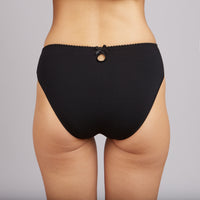 Medium-waisted cotton panties for women by Milavitsa, in nude color, featuring comfortable slip design and soft fabric.
