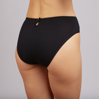 Medium-waisted cotton panties from Milavitsa, women's slip in nude color with comfortable fit, stylish and breathable undergarment.