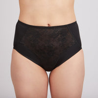 Nude high-waisted slip panties from Crystal Curve by Lornea, women's seamless underwear with a smooth fit and elegant design.
