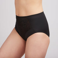High-waisted nude Crystal Curve women's slip panties by Lornea, featuring a smooth, curve-enhancing design and comfortable fit.
