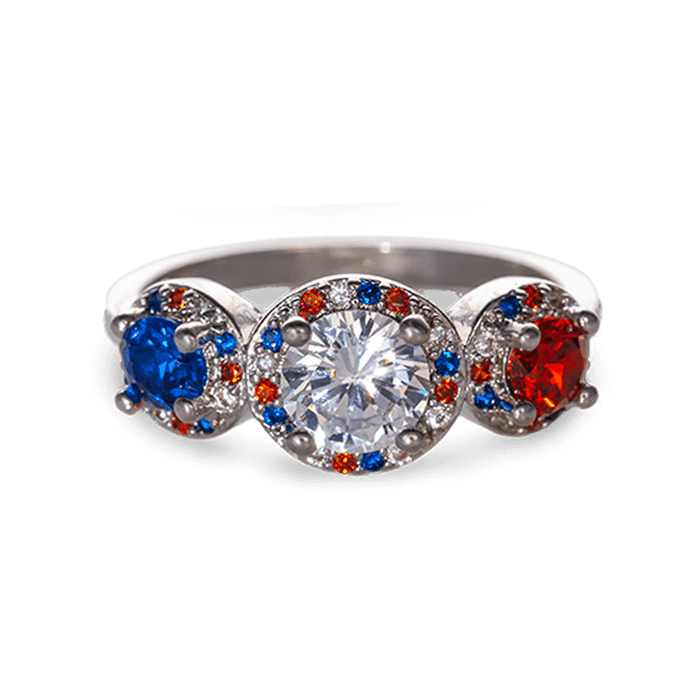 United Brilliance - Three Stone America Ring
