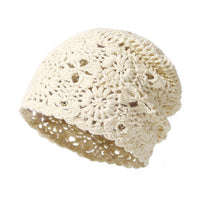 Crochet floral beanie hat by Trendsi featuring colorful floral embroidery and a cozy knit design.