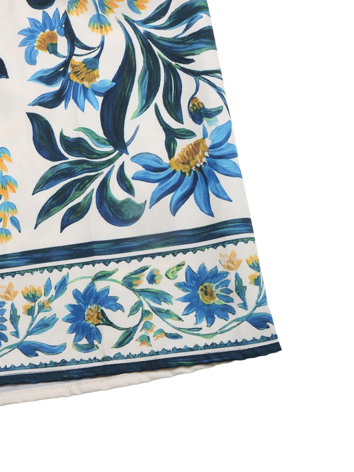 Blue floral print sweetheart neck maxi dress by Trendsi, featuring a flowing silhouette and elegant design.