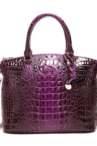 Trendsi PU leather handbag with structured design, featuring double handles and subtle stitching details.