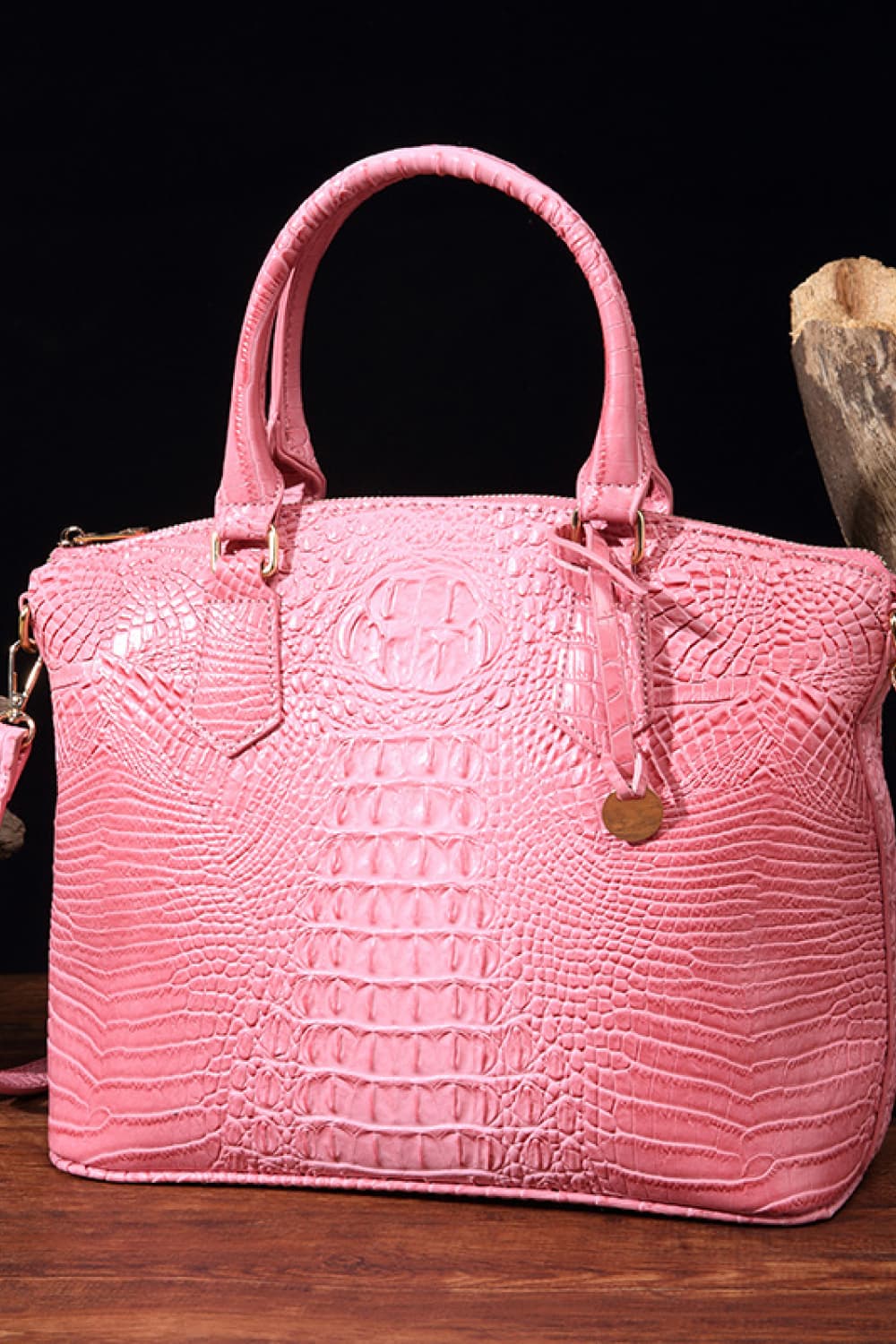 Trendsi PU leather handbag with zipper closure, featuring a sleek design and top handle, casual style for everyday use.
