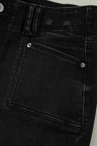 High-waisted wide-leg vintage wash jeans from Trendsi, showcasing relaxed fit and classic denim style with distressed details.