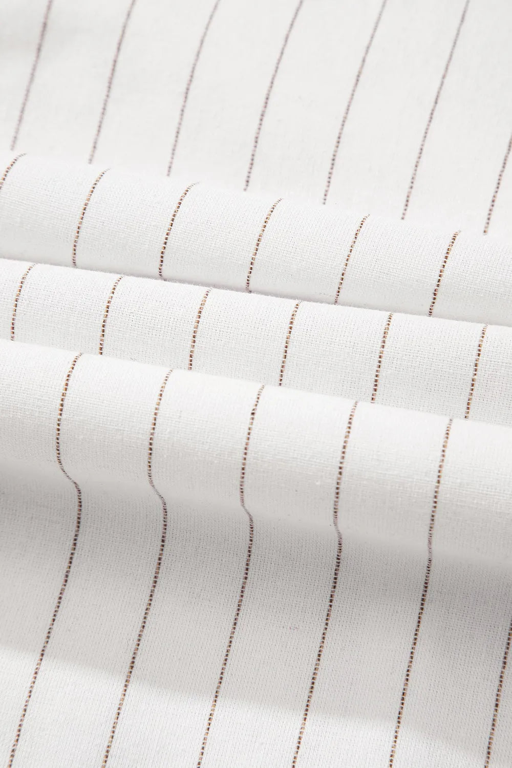 White stripe square neck cami dress with pockets by Trendsi, featuring a fitted bodice and casual style.