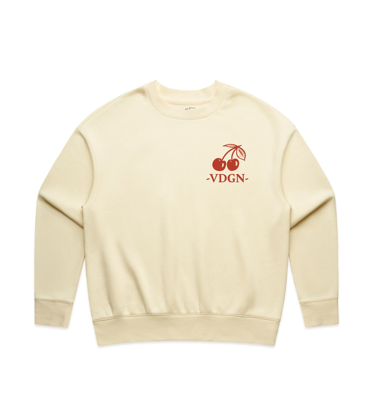 Vardagen Seven Year Grit women's crewneck sweatshirt in a cropped front view, showcasing a stylish casual sweatshirt design.