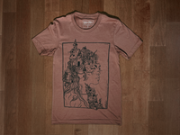 VesperTwine Gaia T-Shirt in chestnut color, casual shirt for women, XS size, showcasing soft fabric and relaxed fit.