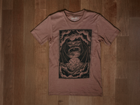 VesperTwine Dragon's Moon T-Shirt featuring a detailed dragon and moon design on a moss green shirt for women and men.