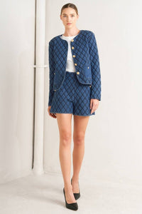 Quilted woven jacket by voglio.us featuring a stylish design, lightweight fabric, and a comfortable fit for casual wear.