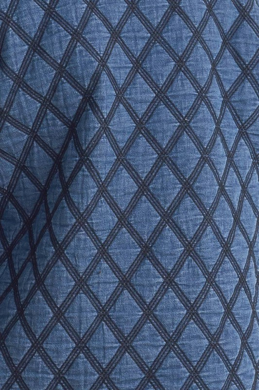 Quilted woven jacket by voglio.us featuring a stylish design, quilted texture, and a comfortable fit for casual wear.