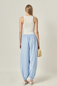 Lightweight Balloon Fit Pants from voglio.us featuring a relaxed fit in a soft fabric, shown in a casual style.