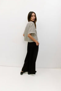 Striped cotton Cassandra top by voglio.us featuring a stylish design and comfortable fit, displayed on a model.