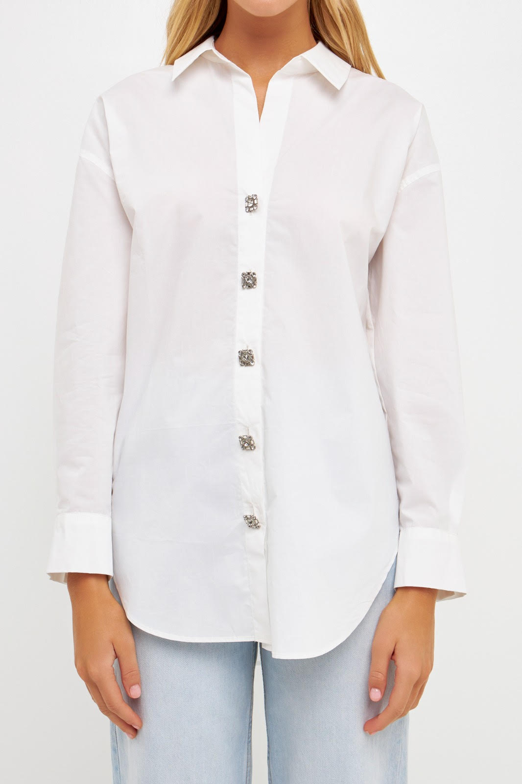 Oversize collared shirt by voglio.us, casual top with a relaxed fit, featuring a button-up front and classic collar.