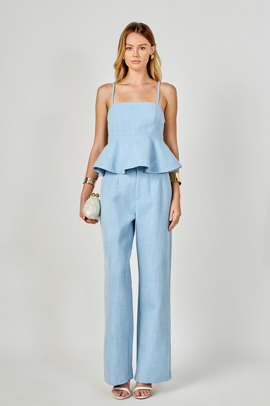 Tweed baby doll top from voglio.us featuring a stylish, textured fabric with a flattering fit and classic design.