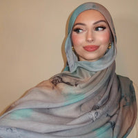 Watercolour Wash Hijab Scarf(MH240)
