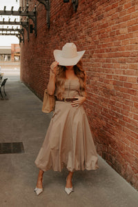 Western Vogue Boutique Barstow women's skirt set featuring a stylish top and matching skirt, casual chic fashion ensemble.