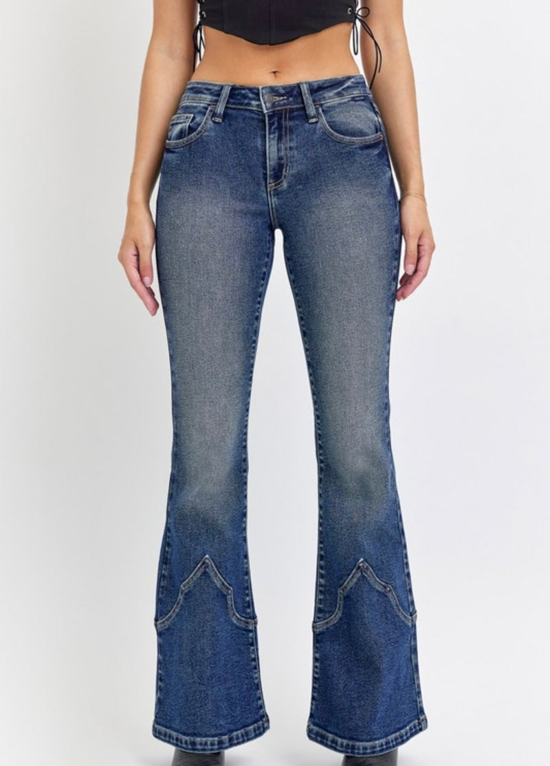 Codi women's jeans from Western Vogue Boutique, stylish denim bottoms with a classic fit and medium wash.