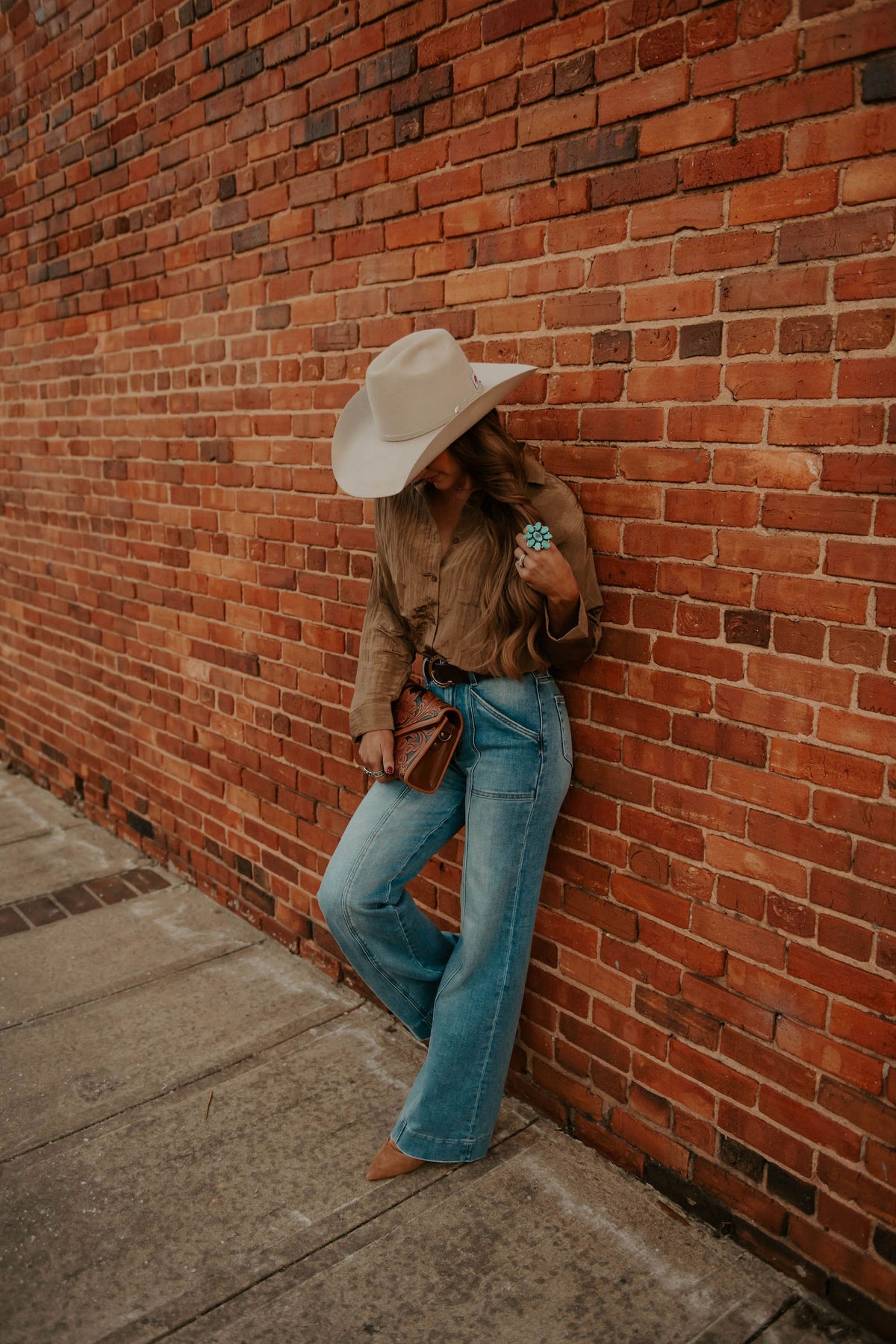 Western Vogue Boutique Happi Jeans 31, stylish denim bottoms with a classic fit, showcased on a model.