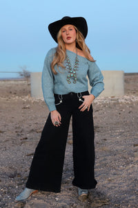 Black Lubbock Jeans by Western Vogue Boutique, stylish bottoms with a classic fit and durable denim fabric.