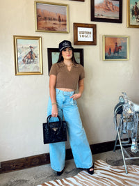 Western Vogue Boutique Bray Mocha Women's Summer Top, stylish sleeveless blouse with a relaxed fit and lightweight fabric.