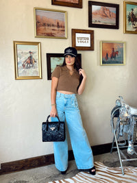 Western Vogue Boutique Bray Mocha Women's Summer Top, stylish sleeveless blouse with a relaxed fit, perfect for warm weather.