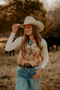 Deadwood Women's Western Vogue Boutique vest, stylish sleeveless top with fringe and western-inspired details, casual and trendy.