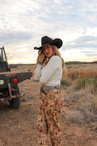 Cream Sloan Top by Western Vogue Boutique, stylish women's blouse with a flattering fit and soft fabric.
