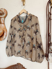 Western Vogue Boutique Tasha Polizzi Ina Top, stylish women's blouse with intricate embroidery and boho-inspired design.