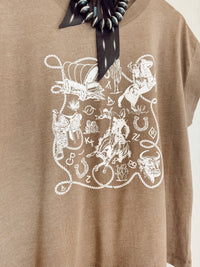 Western Vogue Boutique Western Icons T-Shirt featuring western-inspired graphic design, casual fit, and soft fabric for everyday wear.