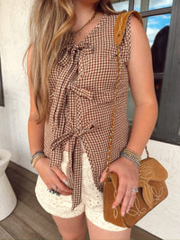 Western Vogue Boutique Wild West Girl vest, stylish western-inspired top with fringe details and rustic design, perfect for casual wear