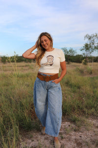 Women's cowgirl boot top from Western Vogue Boutique featuring western-inspired design and casual style.