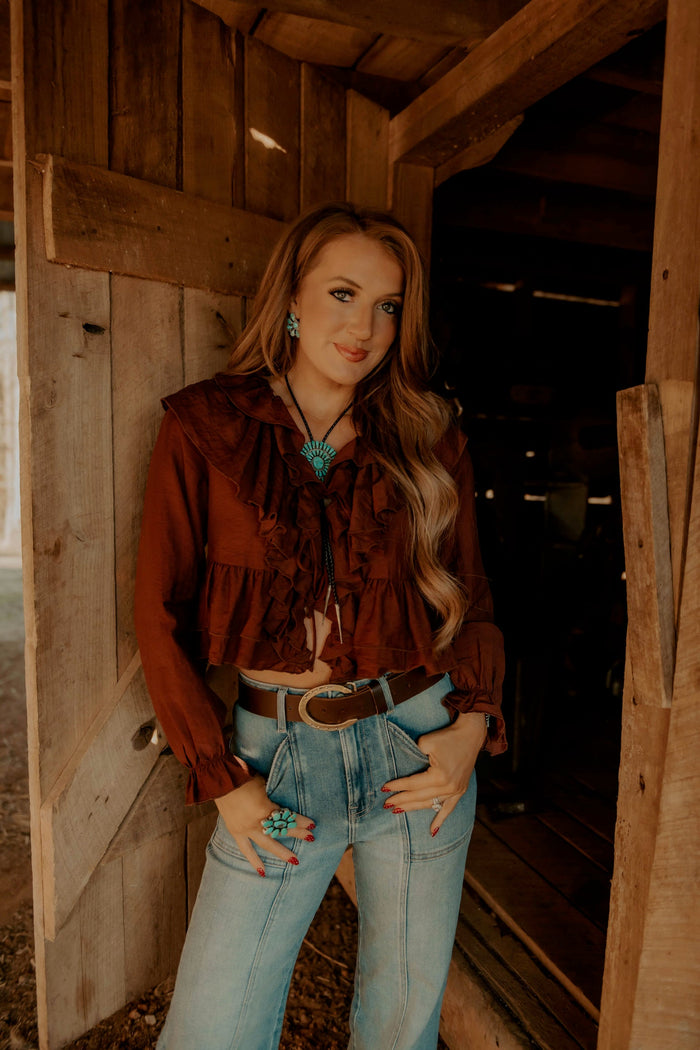 Beckett Summer Western Girl Top by Western Vogue Boutique, featuring a stylish sleeveless design with western-inspired details.