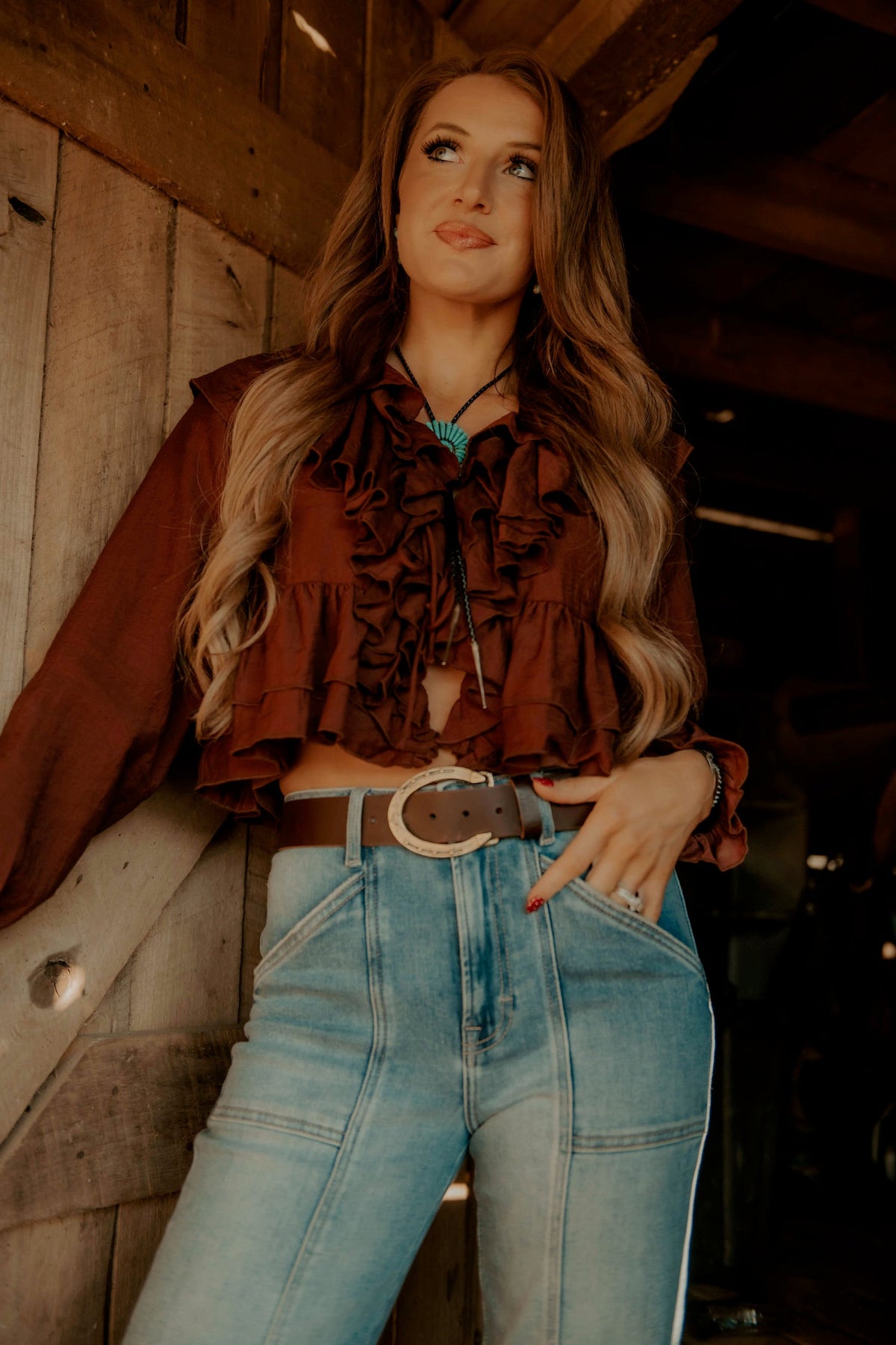 Western Vogue Boutique Beckett Summer Western Girl Top, light-colored sleeveless top with western-style details, perfect for warm weather.