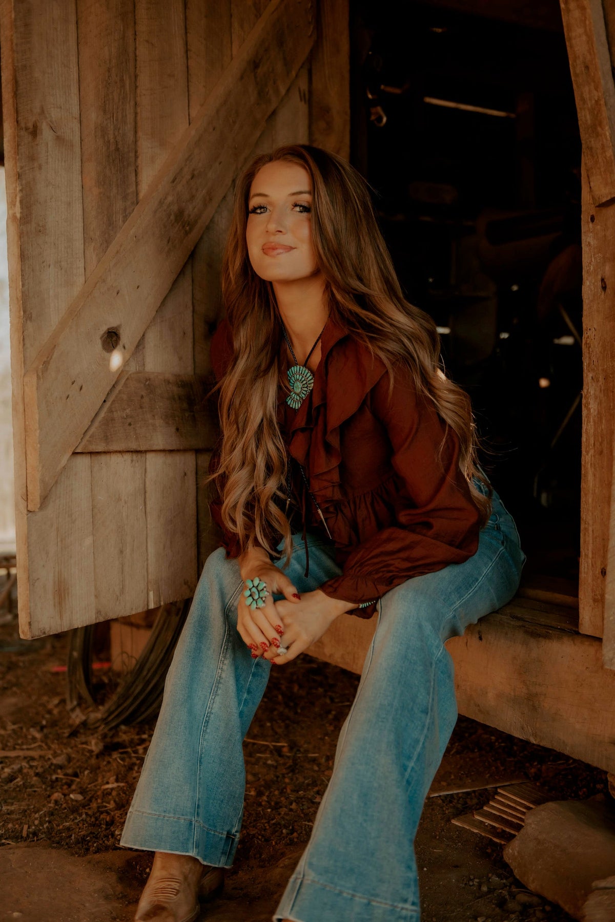 Western Vogue Boutique Beckett Summer Western girl top, lightweight and casual, featuring western-inspired design and soft fabric.