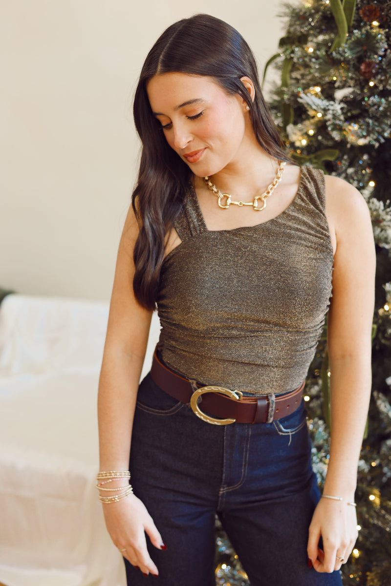 Western Vogue Boutique Opia Top Bodysuit in black, featuring a fitted design and scoop neckline, displayed on a mannequin.