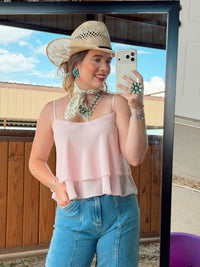 Western Vogue Boutique The Potter Pink Top, stylish women’s pink top with a relaxed fit, casual fashion for everyday wear.