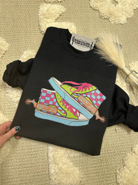 Neon Off The Wall Western graphic tee pullover by Wild Cactus Boutique, featuring bold western-themed neon graphic design.