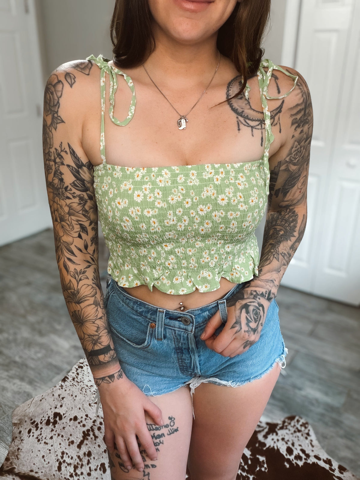 Wildflower Elegance Trail Blouse by Wild Cactus Boutique, lightweight shirt with floral print and relaxed fit.