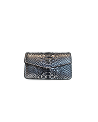 Ximena Kavalekas The Met Clutch in Pewter, silver-colored clutch bag with sleek design and metallic finish.