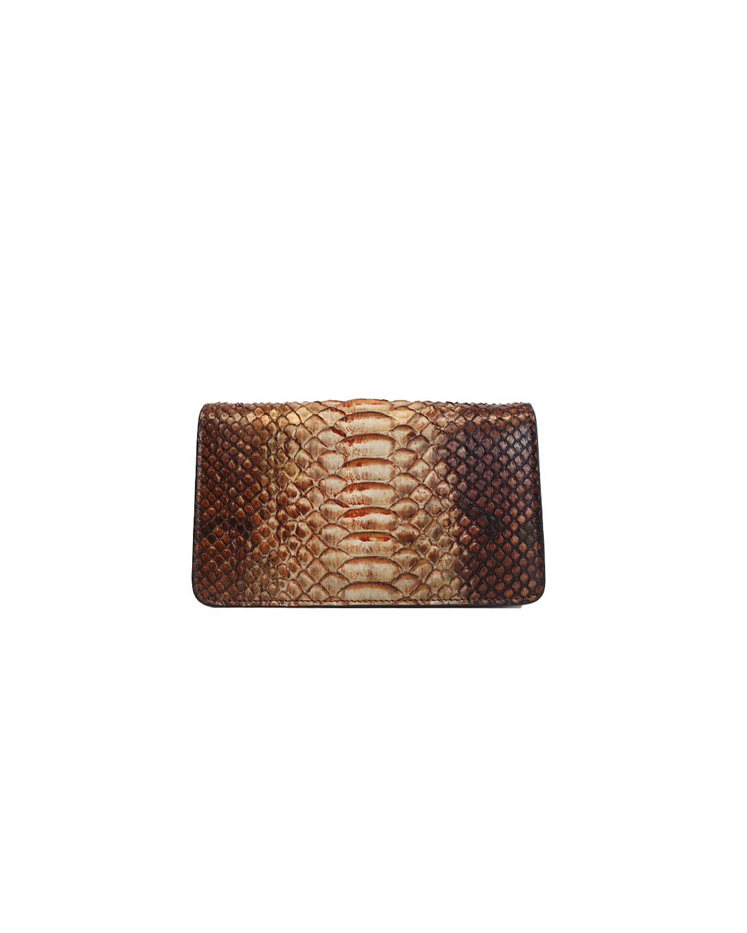 Ximena Kavalekas The Met Clutch in Sunrise featuring vibrant orange and yellow hues with sleek design and textured finish.