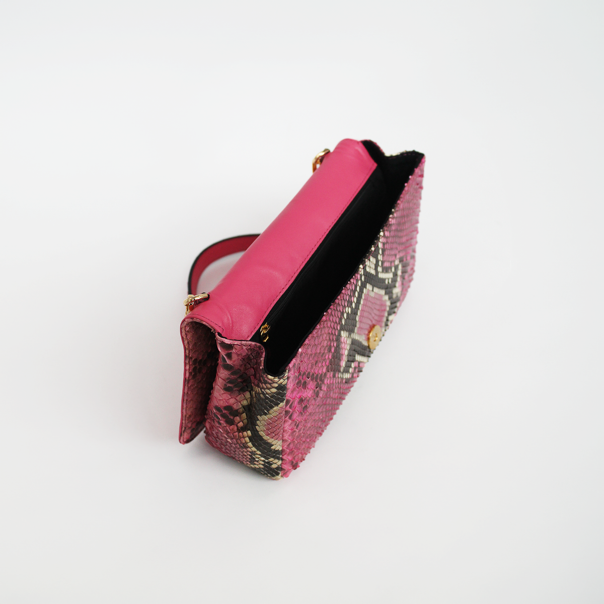 Ximena Kavalekas Enzo handbag in Electra Pink with sleek design and stylish details, perfect for a chic accessory.